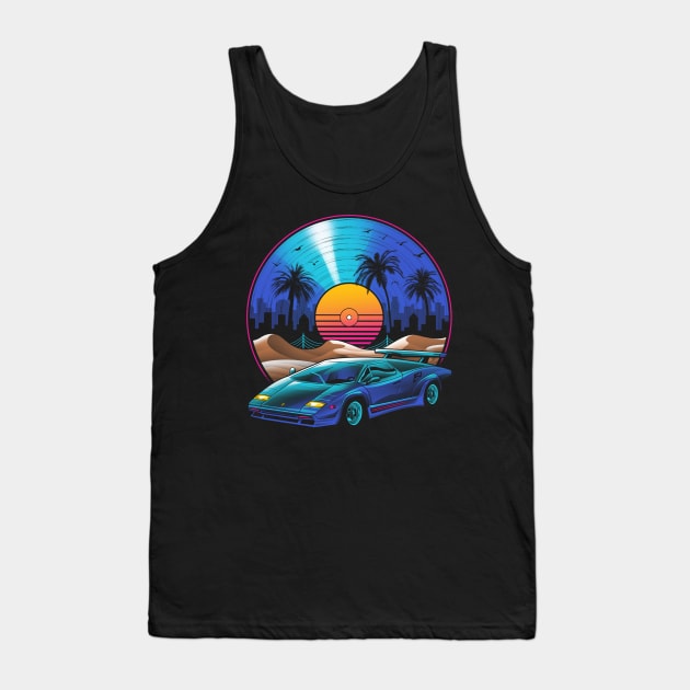 Retro Vinyl Soundtrack Tank Top by Vincent Trinidad Art